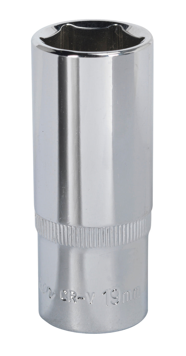 Sealey 19mm Deep 3/8"Sq Drive WallDrive Socket Chrome Hardened Tempered SP3819D