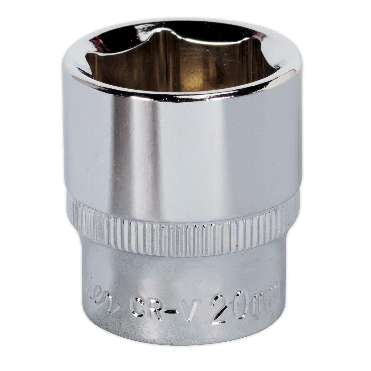 Sealey 3/8"Sq Drive Socket 20mm WallDrive Chrome Standard Length SP3820