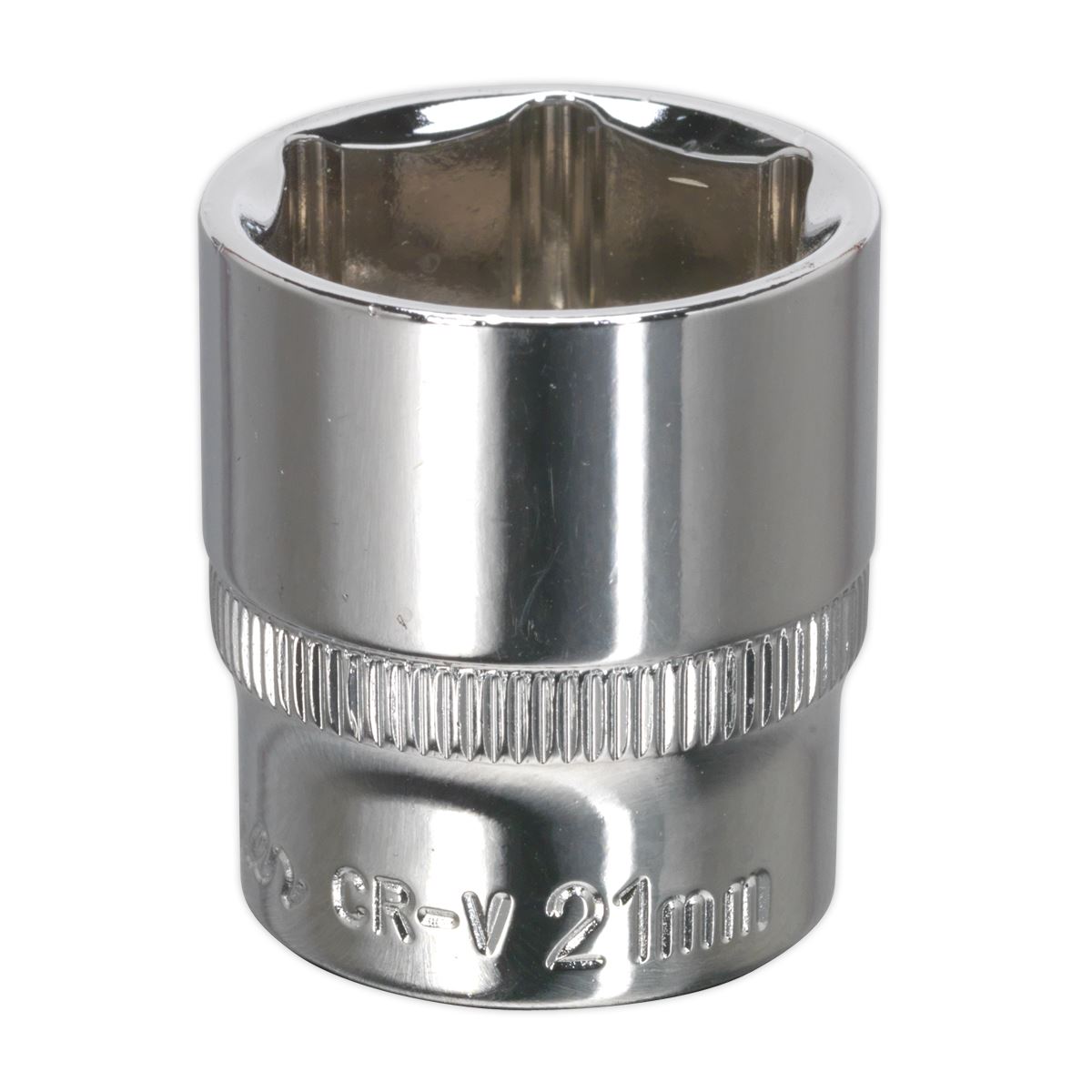 Sealey 3/8"Sq Drive Socket 21mm WallDrive Chrome Standard Length SP3821