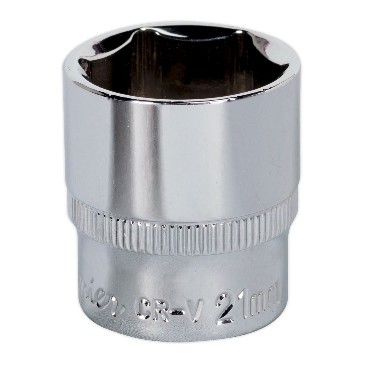 Sealey 3/8"Sq Drive Socket 21mm WallDrive Chrome Standard Length SP3821