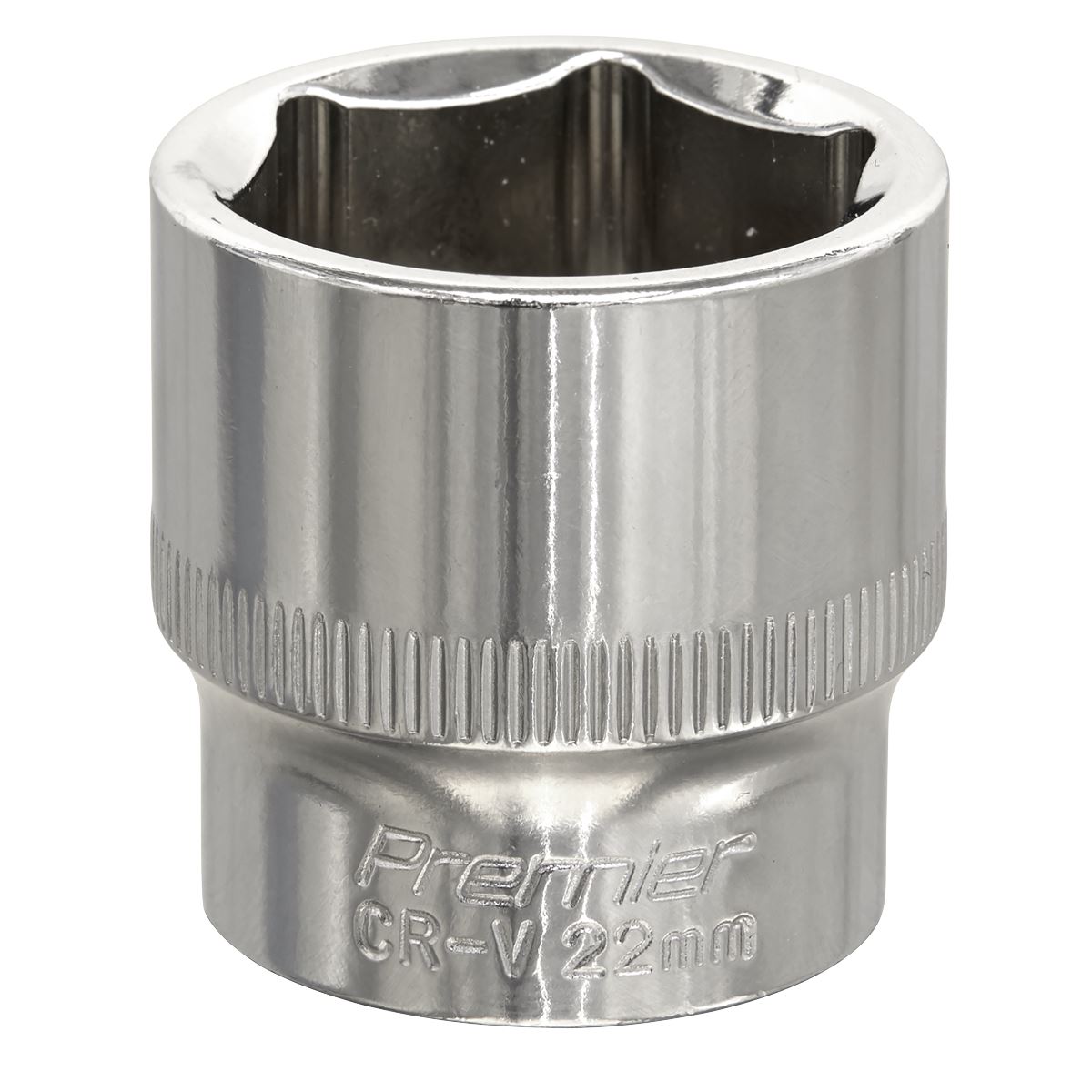 Sealey 3/8"Sq Drive Socket 22mm WallDrive Chrome Standard Length SP3822