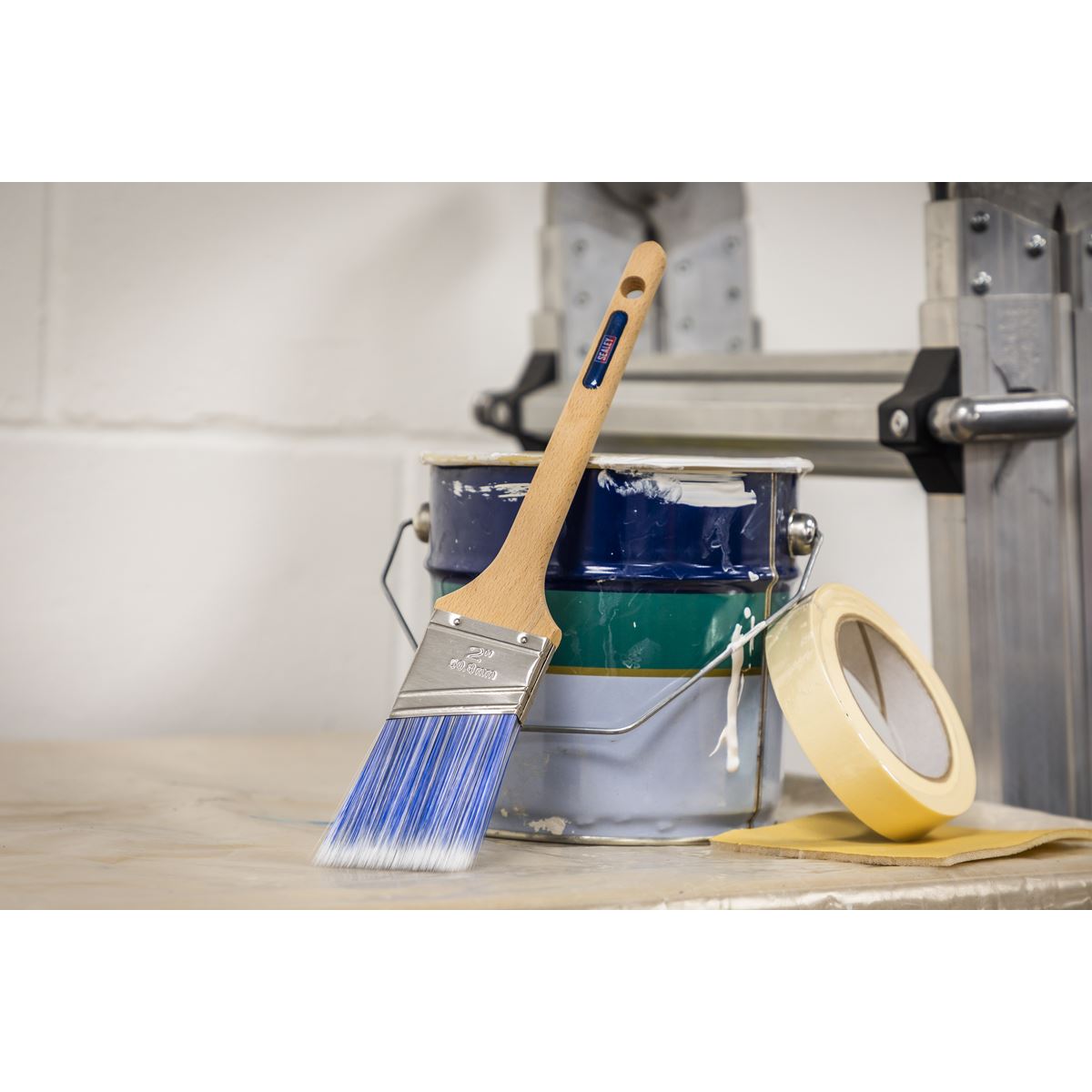 Sealey Wooden Handle Cutting-In Paint Brush 50mm SPBA50