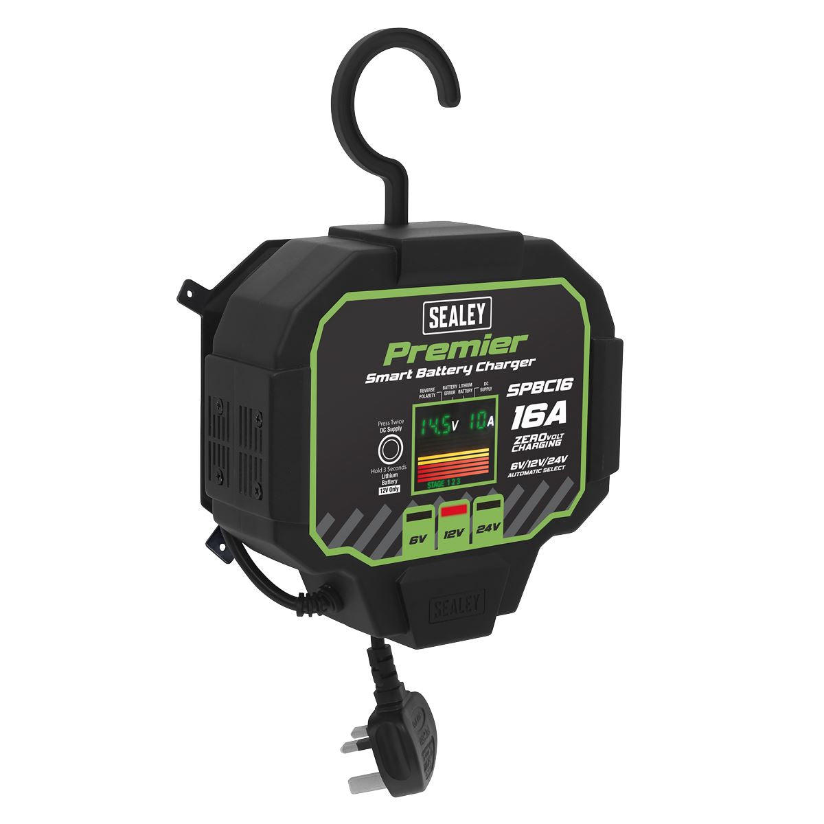 Sealey Battery Maintainer Charger 16A Fully Automatic SPBC16