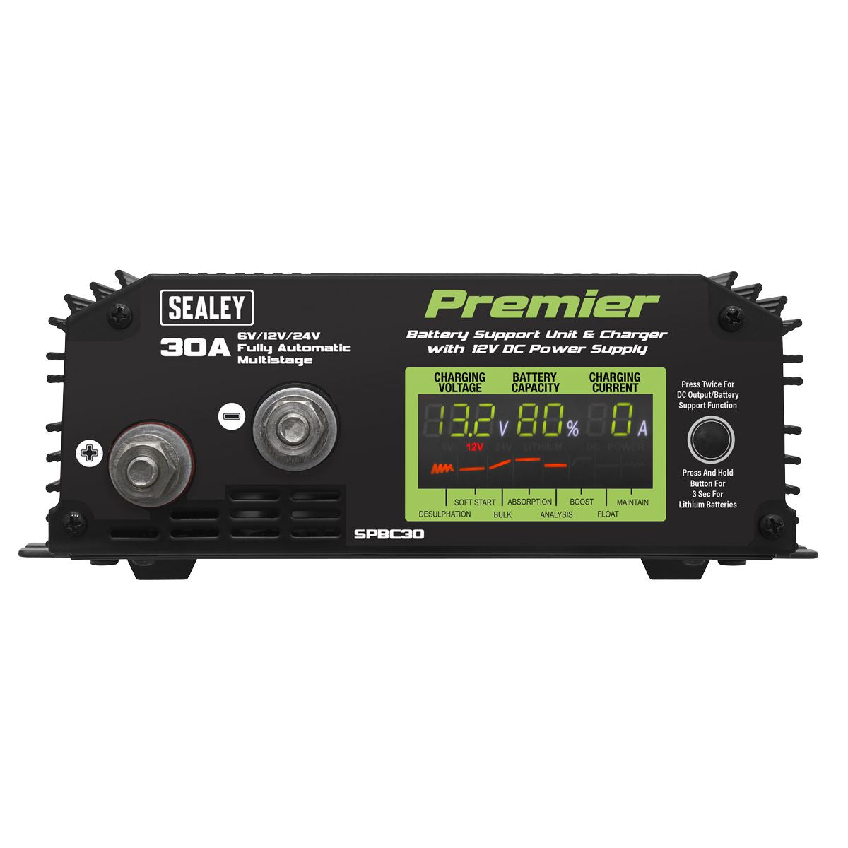 Sealey Battery Support Unit Charger & Maintainer 30A SPBC30