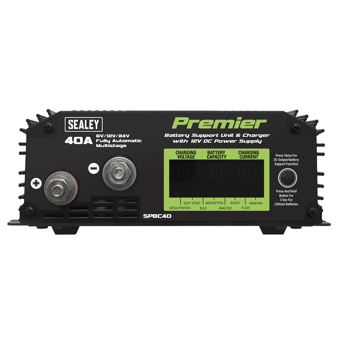 Sealey Battery Support Unit Charger & Maintainer 40A SPBC40