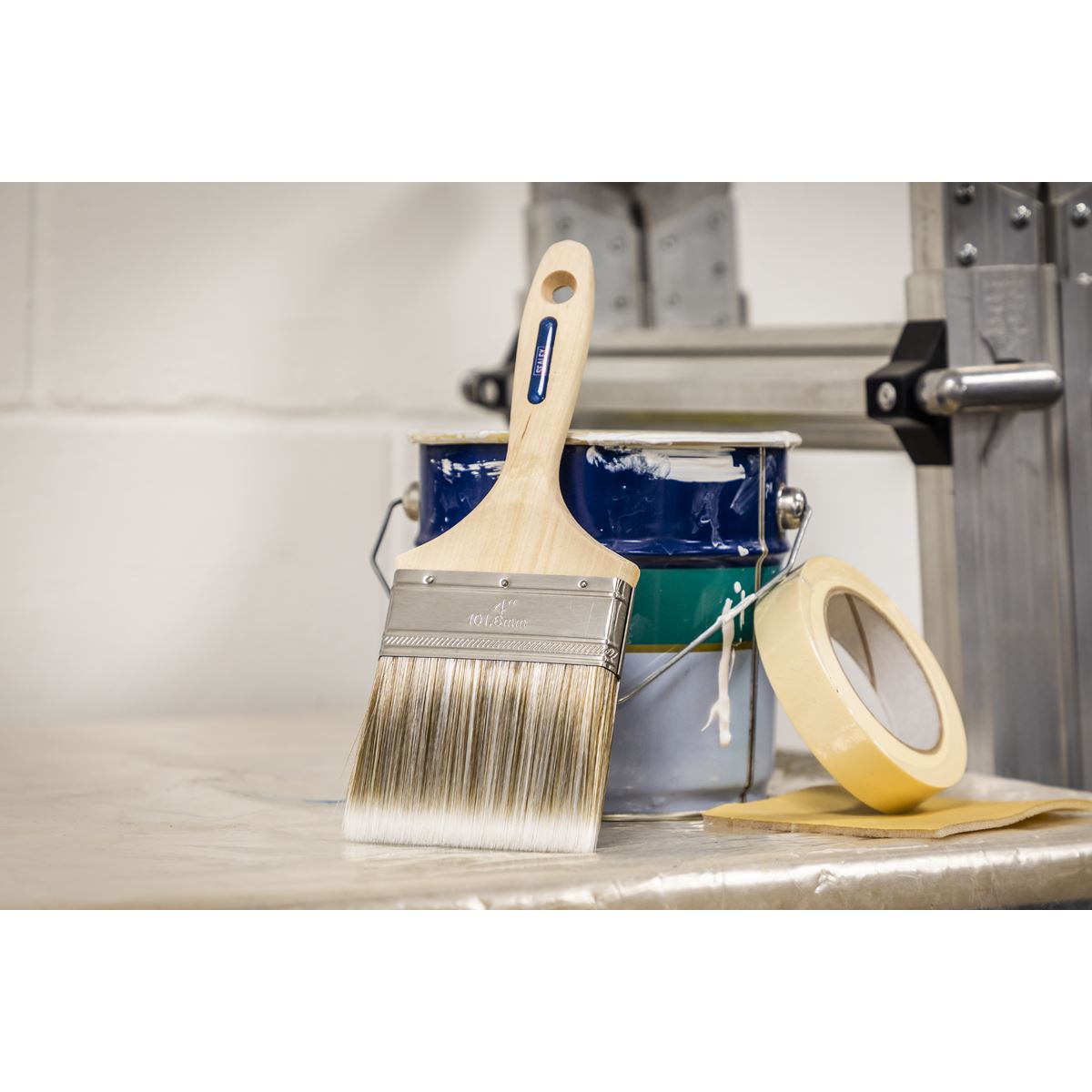 Sealey Wooden Handle Paint Brush 100mm SPBS100W