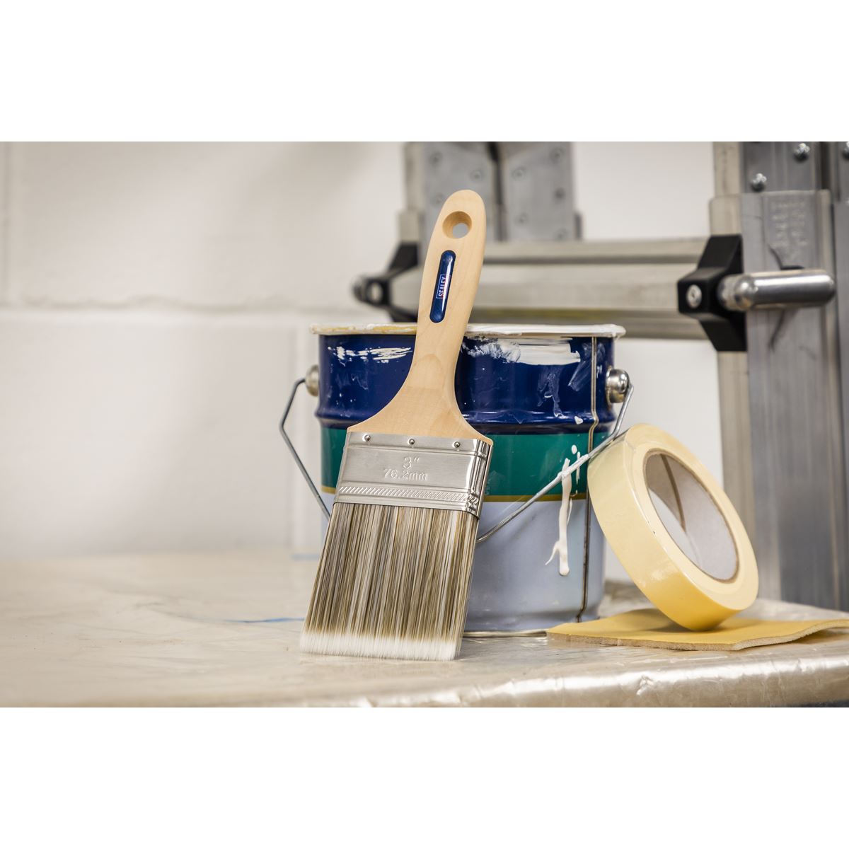 Sealey Wooden Handle Paint Brush 76mm SPBS76W