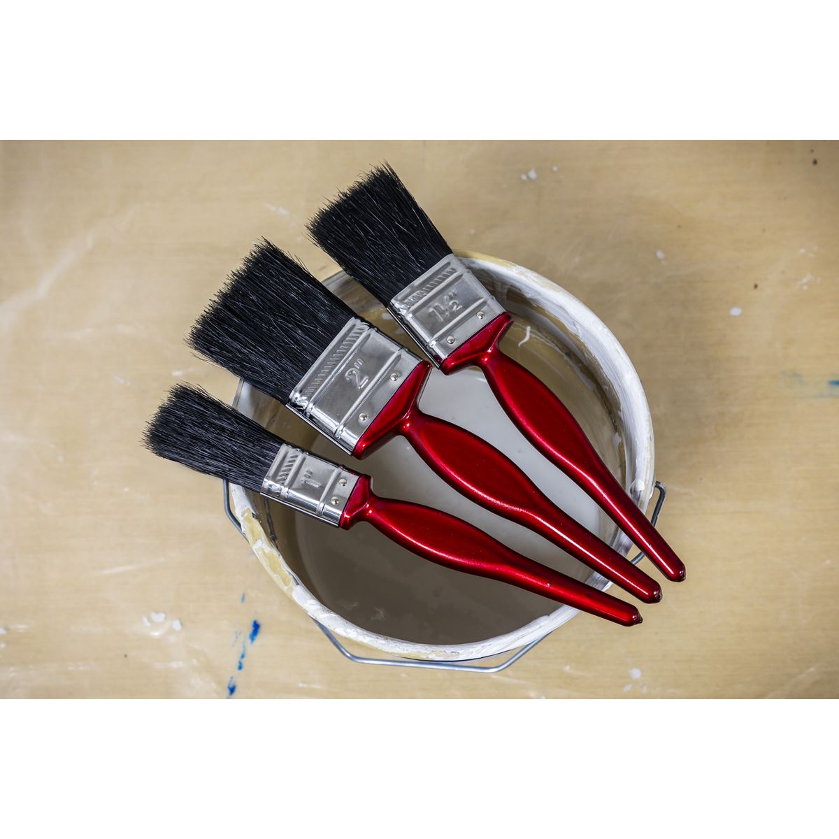 Sealey Pure Bristle Paint Brush Set 9pc SPBS9