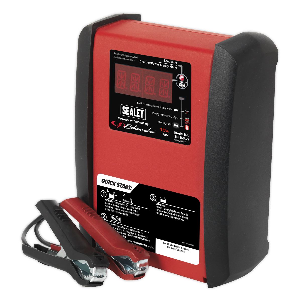 Sealey Schumacher® Intelligent Speed Charge Battery Charger/Maintainer 15A 12V SPI15S