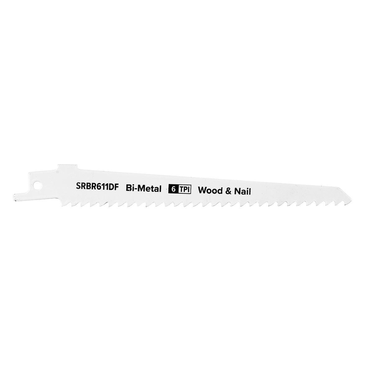 Sealey Reciprocating Saw Blade Wood & Nail 150mm 6tpi - Pack of 5 SRBR611DF
