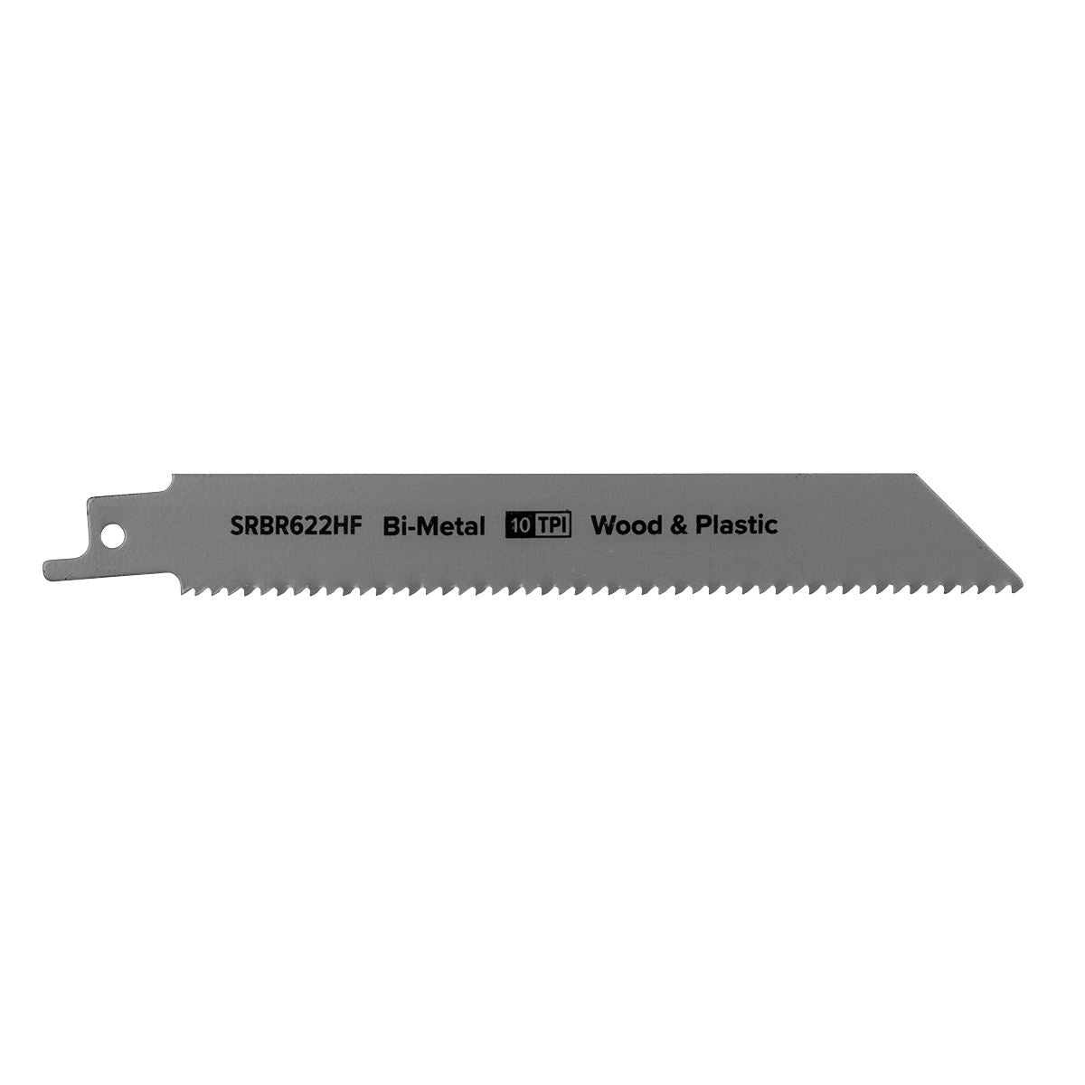 Sealey Reciprocating Saw Blade Wood & Plastics 150mm 10tpi - Pack of 5 SRBR622HF