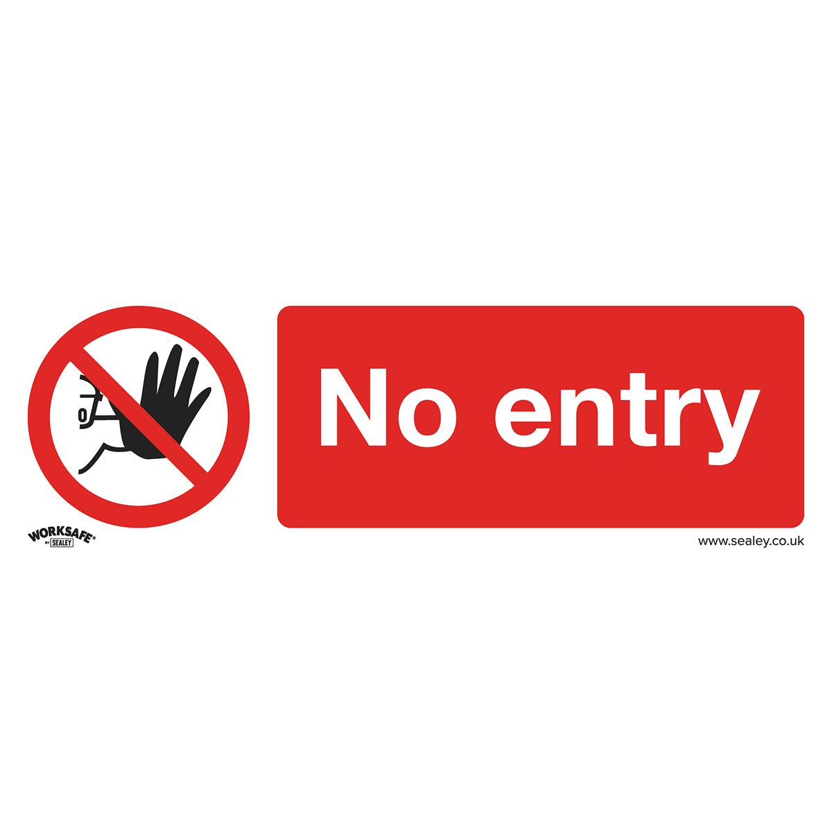 Sealey Prohibition Safety Sign - No Entry - Self-Adhesive Vinyl SS14V1