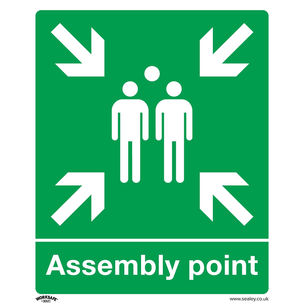 Sealey Safe Conditions Safety Sign - Assembly Point - Rigid Plastic SS37P1