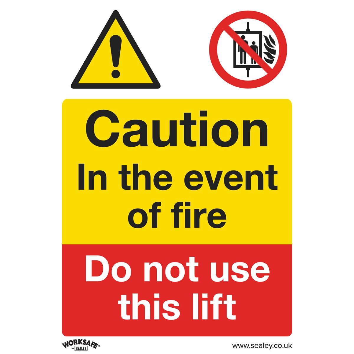 Sealey Warning Safety Sign - Caution Do Not Use Lift - Self-Adhesive Vinyl - Pack of 10 SS43V10