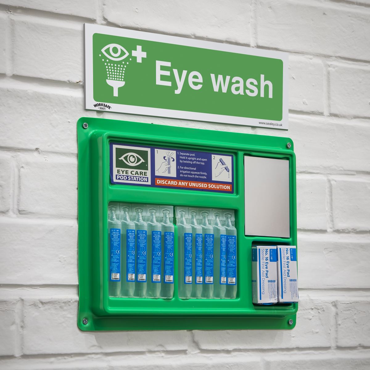 Sealey Safe Conditions Safety Sign - Eye Wash - Rigid Plastic SS58P1