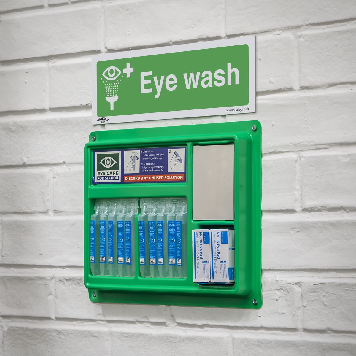Sealey Safe Conditions Safety Sign - Eye Wash - Rigid Plastic SS58P1