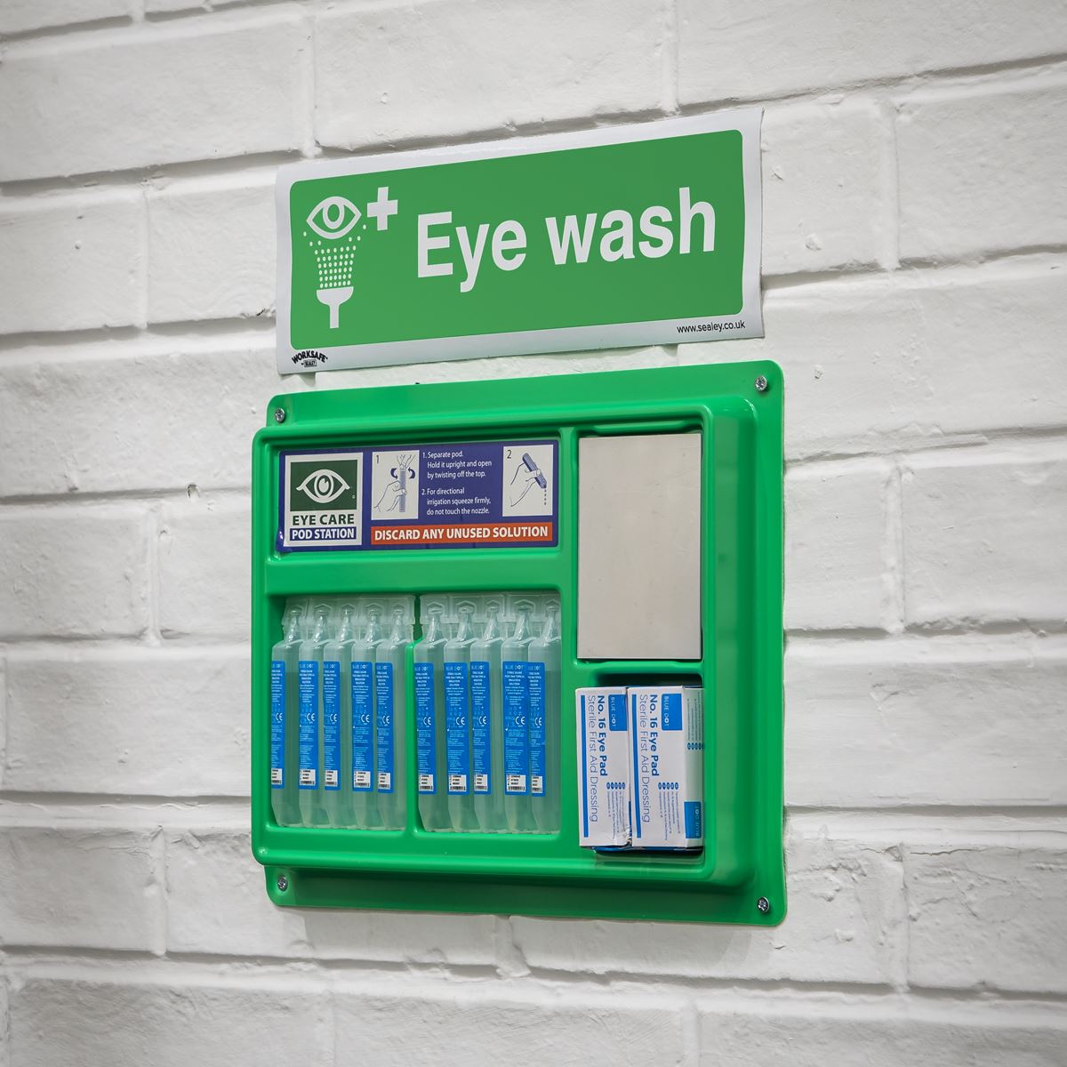 Sealey Safe Conditions Safety Sign - Eye Wash - Self-Adhesive Vinyl SS58V1