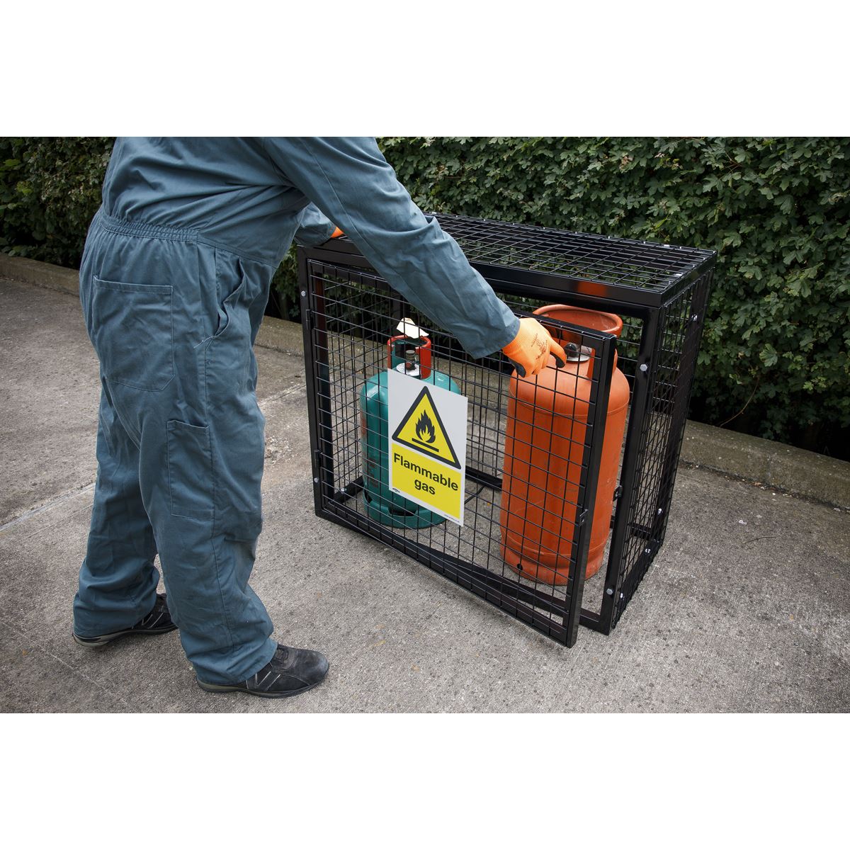 Sealey Warning Safety Sign - Flammable Gas - Rigid Plastic SS59P1