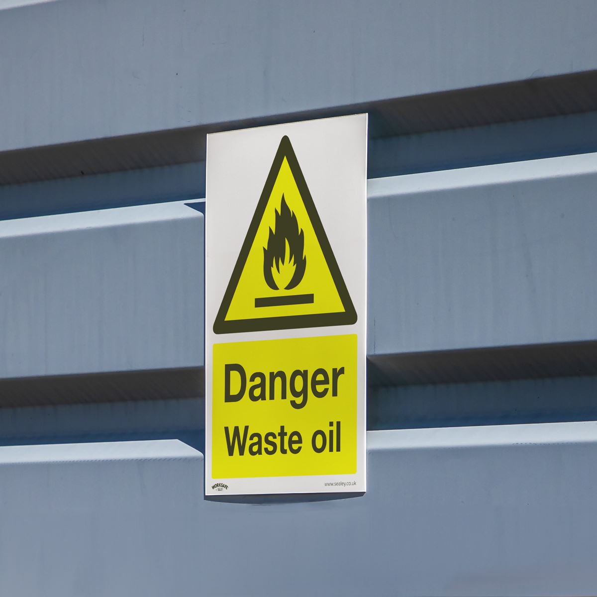 Sealey Warning Safety Sign - Danger Waste Oil - Rigid Plastic SS60P1