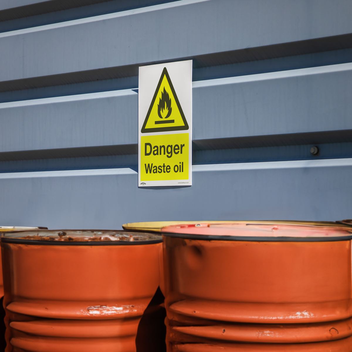 Sealey Warning Safety Sign - Danger Waste Oil - Self-Adhesive Vinyl SS60V1