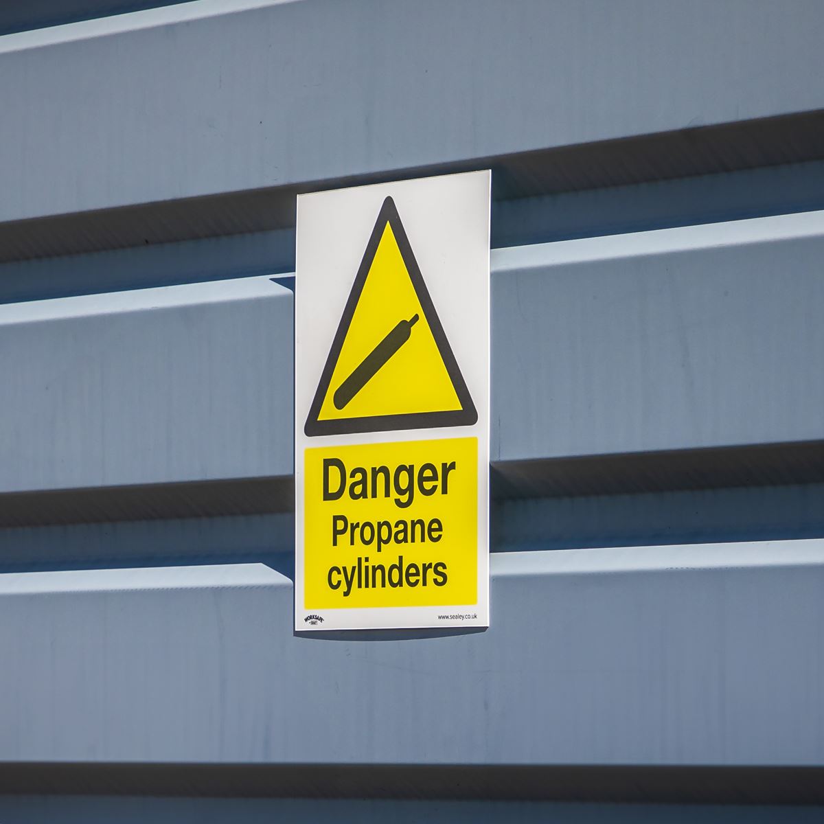 Sealey Warning Safety Sign - Danger Propane Cylinders - Rigid Plastic SS62P1