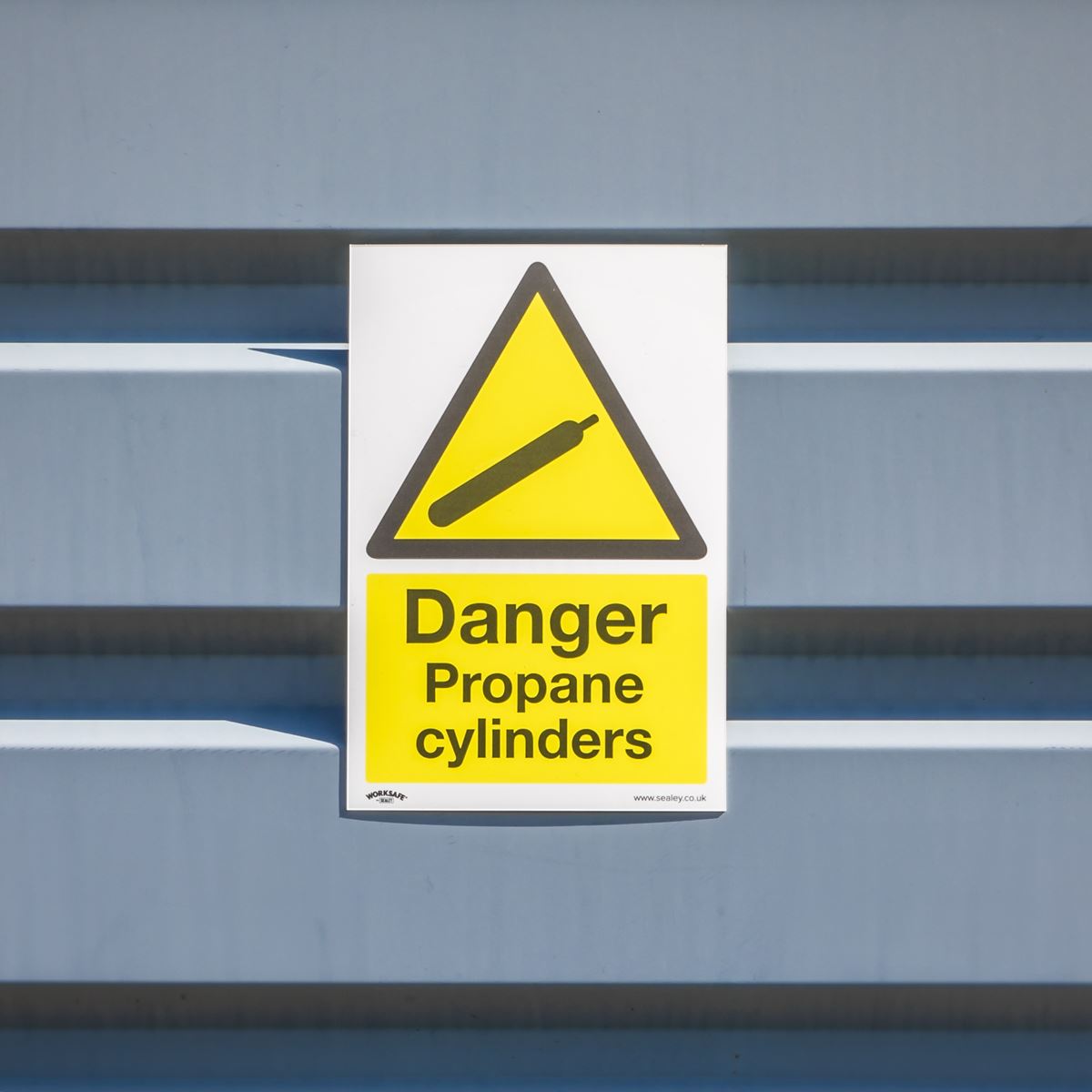 Sealey Warning Safety Sign - Danger Propane Cylinders - Self-Adhesive Vinyl SS62V1