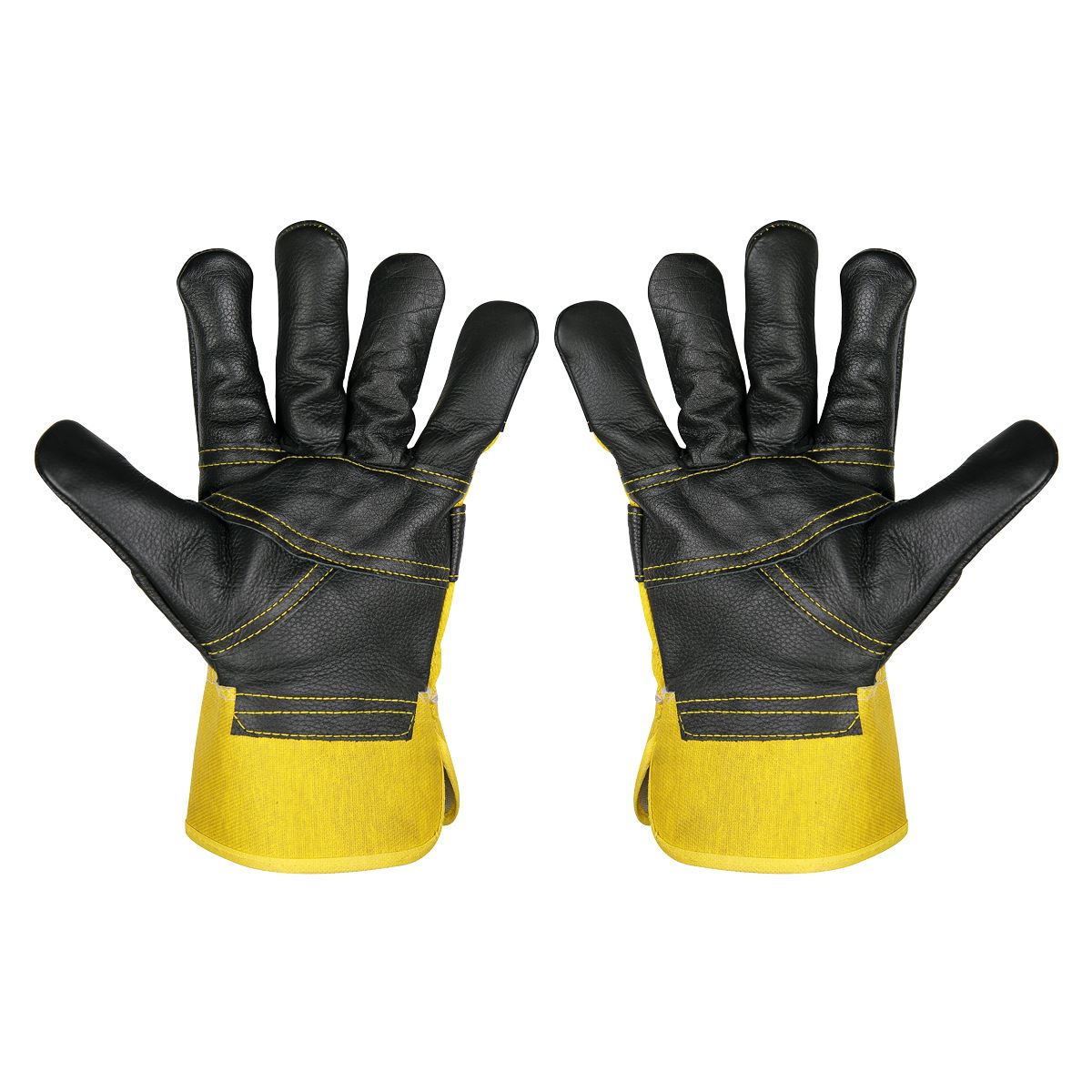Sealey Rigger's Gloves Hide Palm - Pack of 6 Pairs SSP13/6