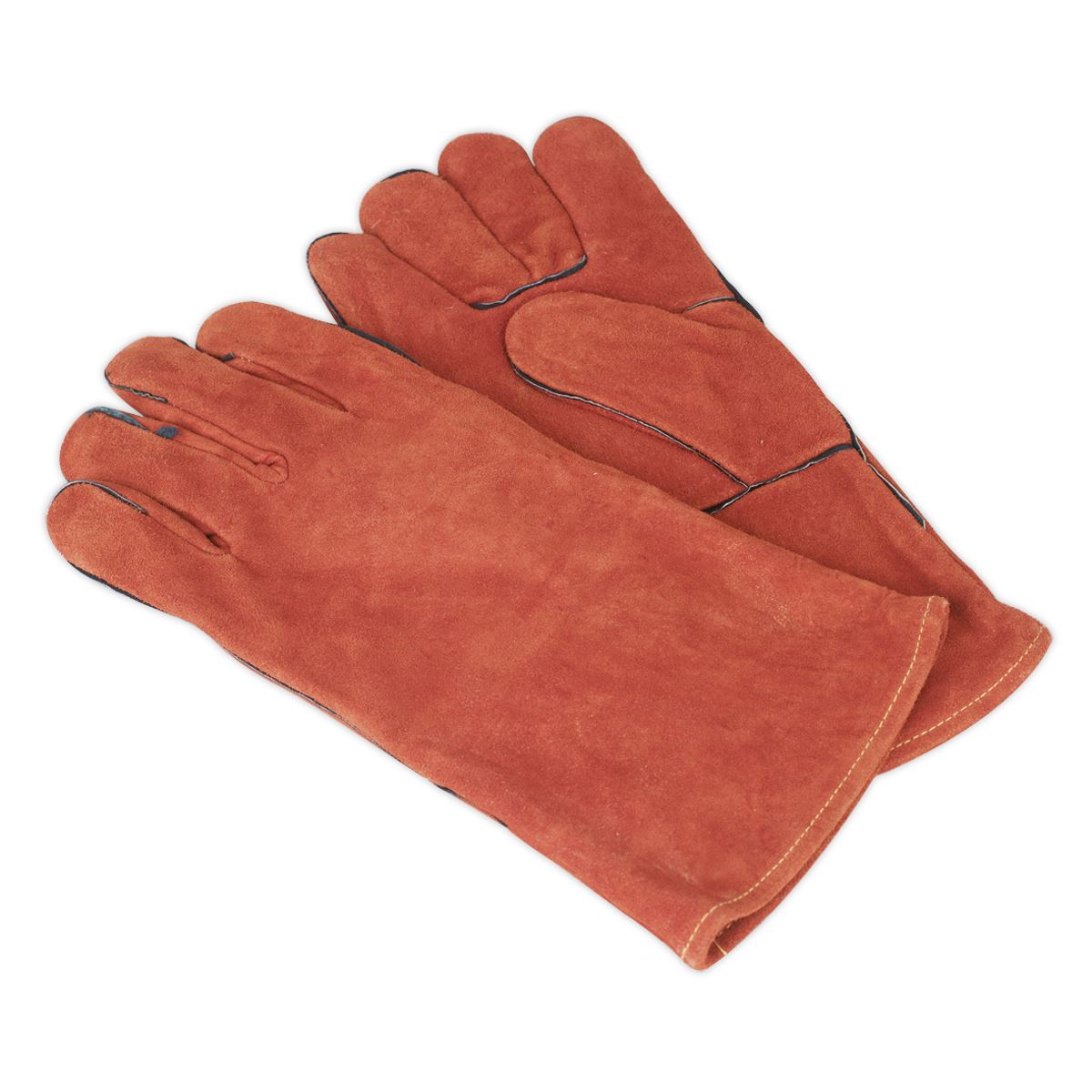 Sealey Leather Welding Gauntlets Lined Pair SSP141