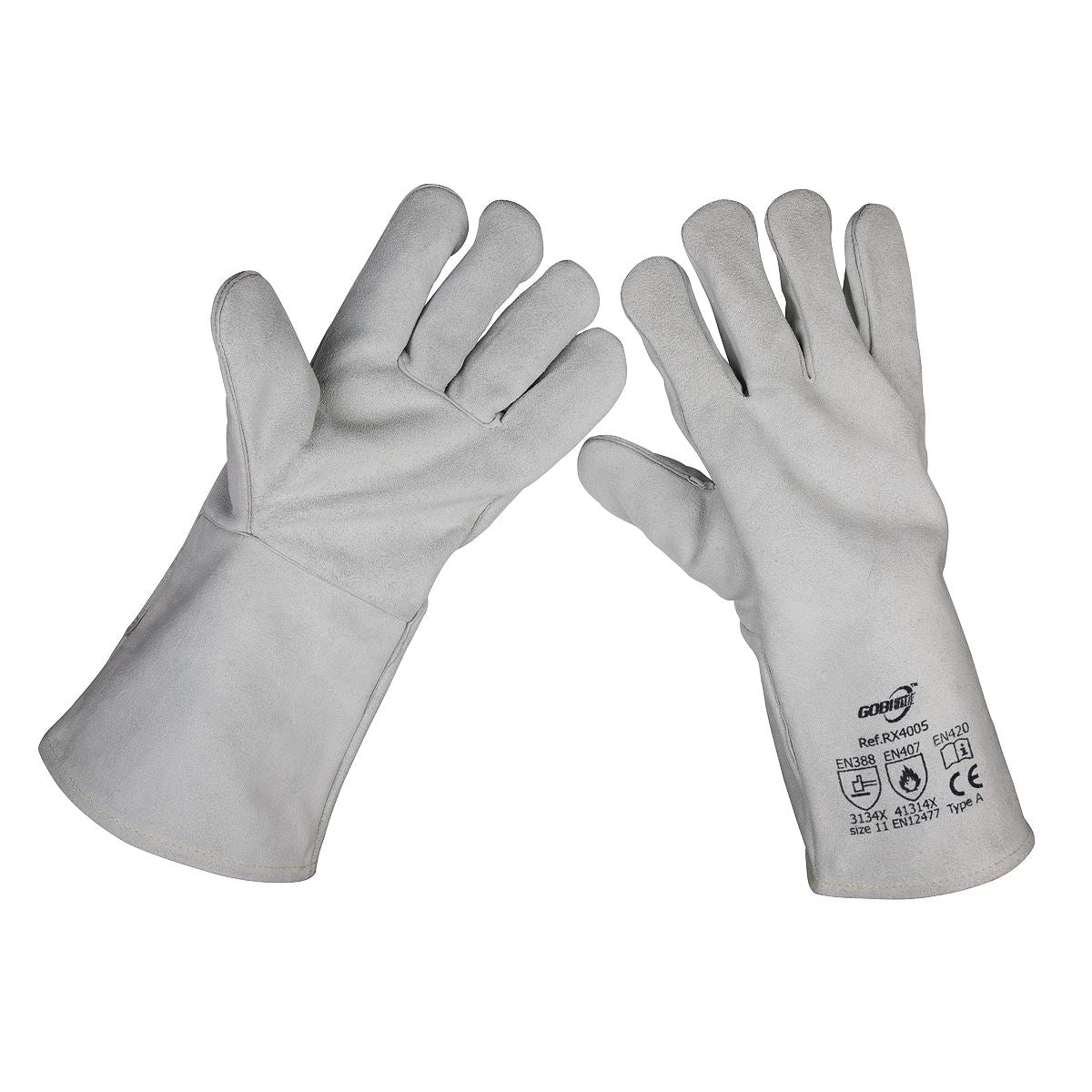 Sealey Leather Welding Gauntlets Lined Heavy-Duty Extra-Large - Pair SSP151