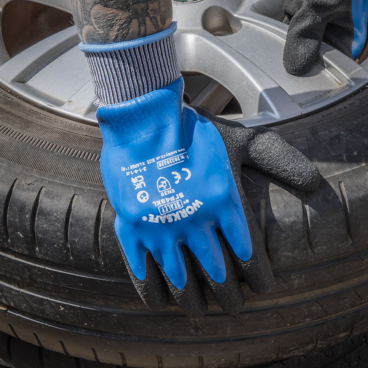 Sealey Waterproof Latex Gloves - (X-Large) - Pack of 6 Pairs SSP49XL/6
