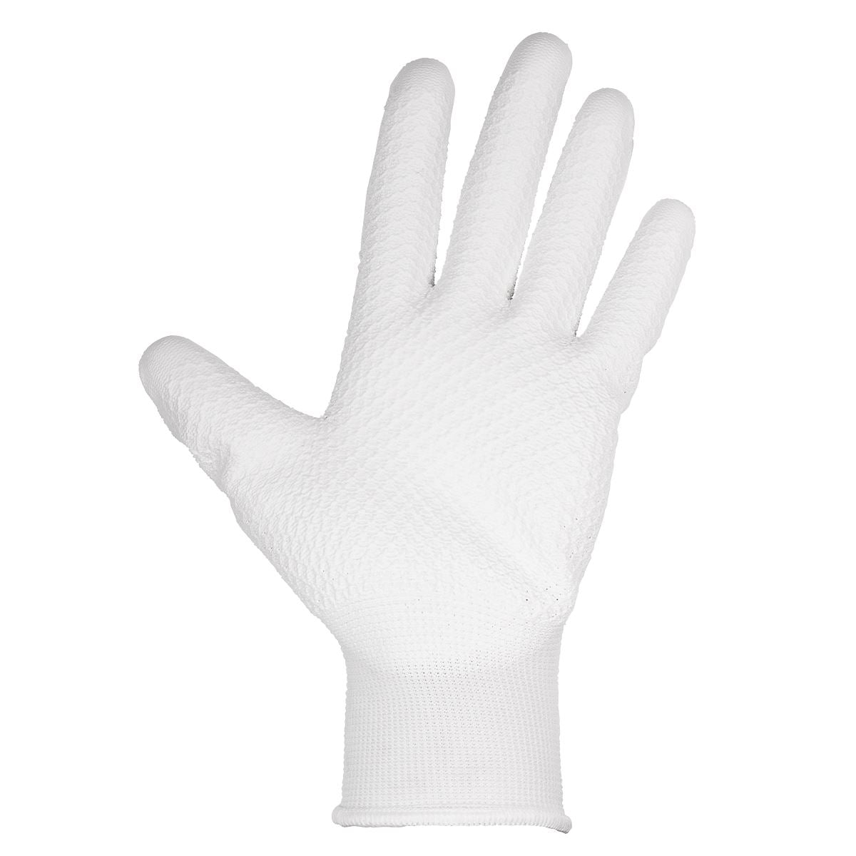 Sealey White Precision Grip gloves - (X-Large) - Pack of 6 Pairs SSP50XL/6
