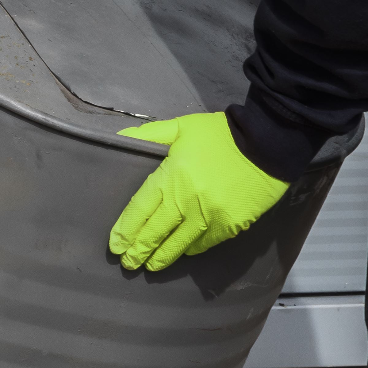 Sealey Extra Thick Nitrile Powder Free Gloves Hi-Vis Green XL Pack 50 SSP54XL