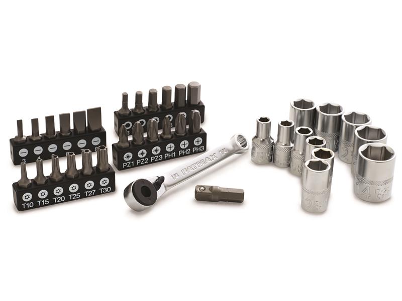 STANLEY FatMax 1/4in Socket & Bit Set 37 Piece In A PRO-STACK case STA019101