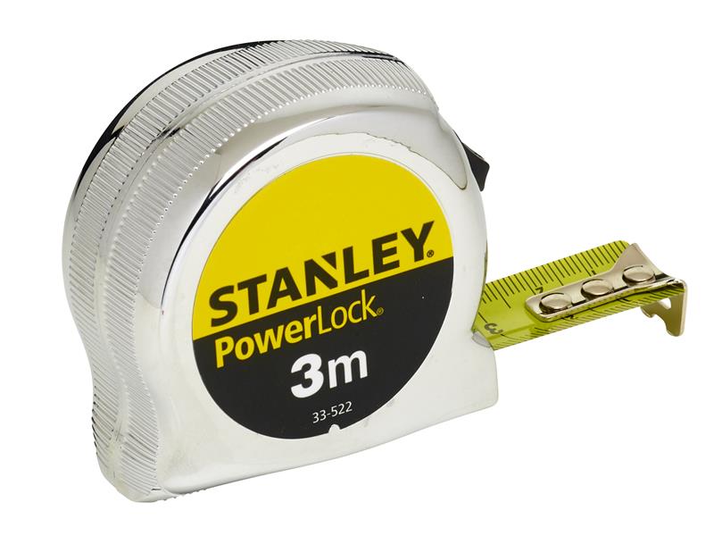 STANLEY® PowerLock® Classic Pocket Tape 3m (Width 19mm) (Metric only) STA033522