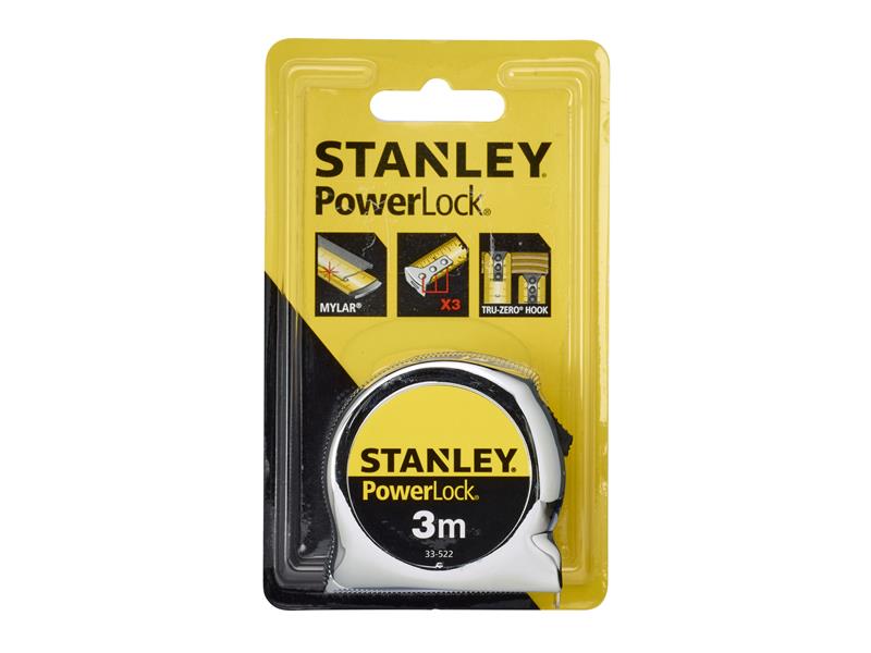 STANLEY® PowerLock® Classic Pocket Tape 3m (Width 19mm) (Metric only) STA033522