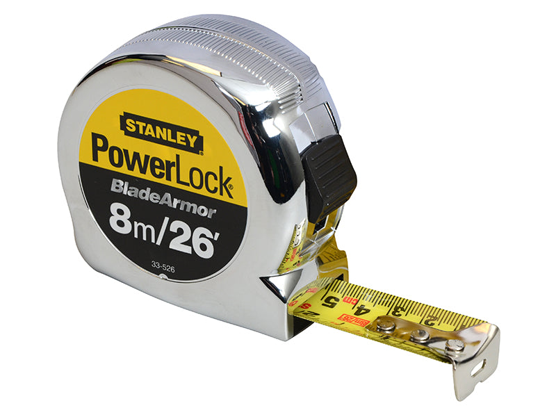 STANLEY® PowerLock® BladeArmor® Pocket Tape 8m/26ft (Width 25mm) STA033526