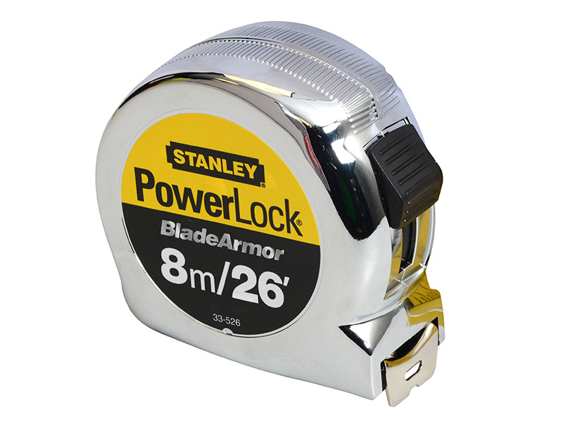 STANLEY® PowerLock® BladeArmor® Pocket Tape 8m/26ft (Width 25mm) STA033526