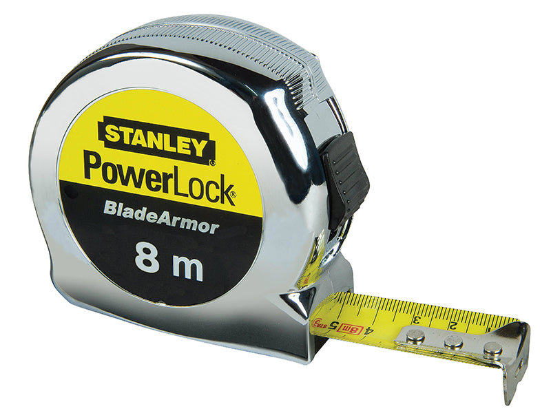 STANLEY® PowerLock® BladeArmor® Pocket Tape 8m (Width 25mm) (Metric only) STA033527