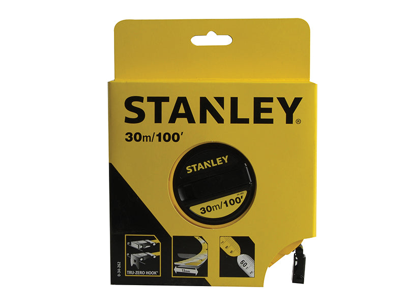 STANLEY® Closed Case Fibreglass Long Tape 30m/100ft (Width 13mm) STA034262