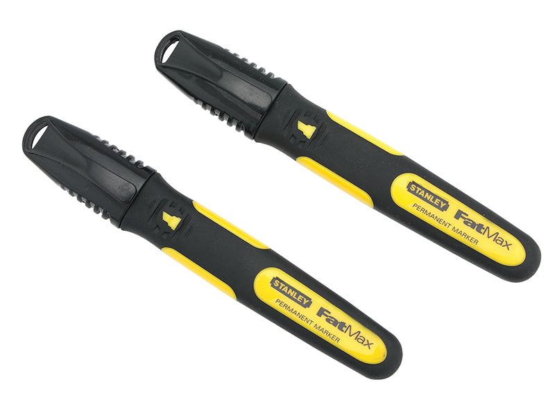 STANLEY® Chisel Tip Marker Black (Pack 2) STA047314