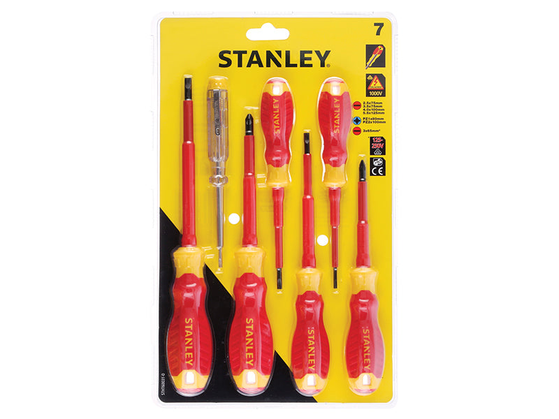 STANLEY® FatMax® VDE Insulated Screwdriver Set, 7 Piece STA060031