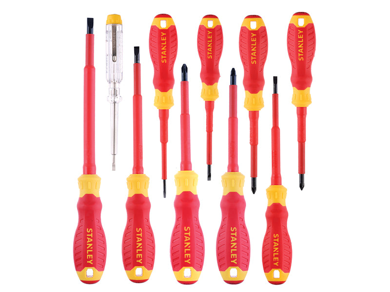 STANLEY® FatMax® VDE Insulated Screwdriver Set, 10 Piece STA060032