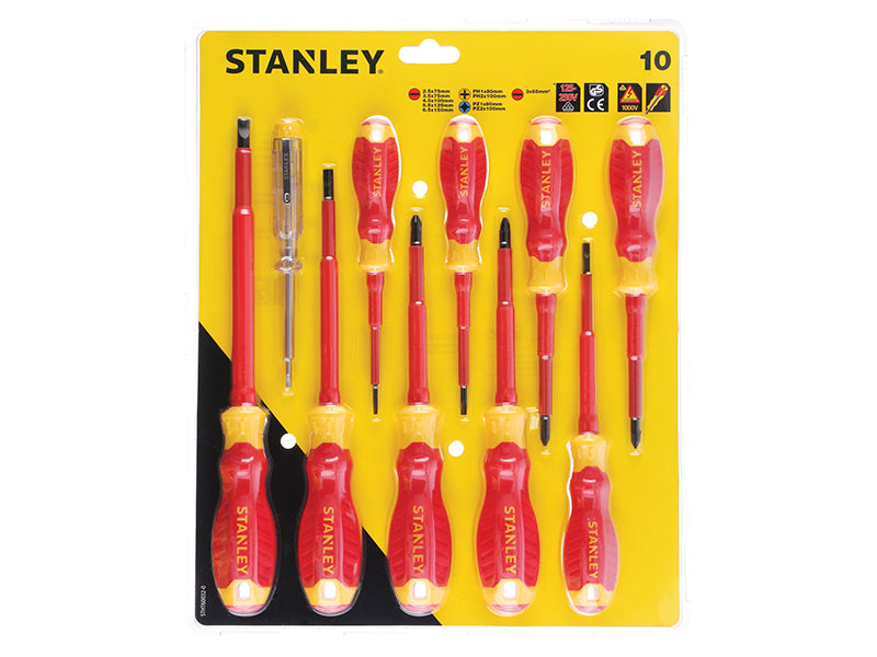 STANLEY® FatMax® VDE Insulated Screwdriver Set, 10 Piece STA060032
