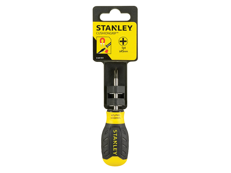 STANLEY® Cushion Grip Stubby Screwdriver Phillips Tip PH1 x 45mm STA064931
