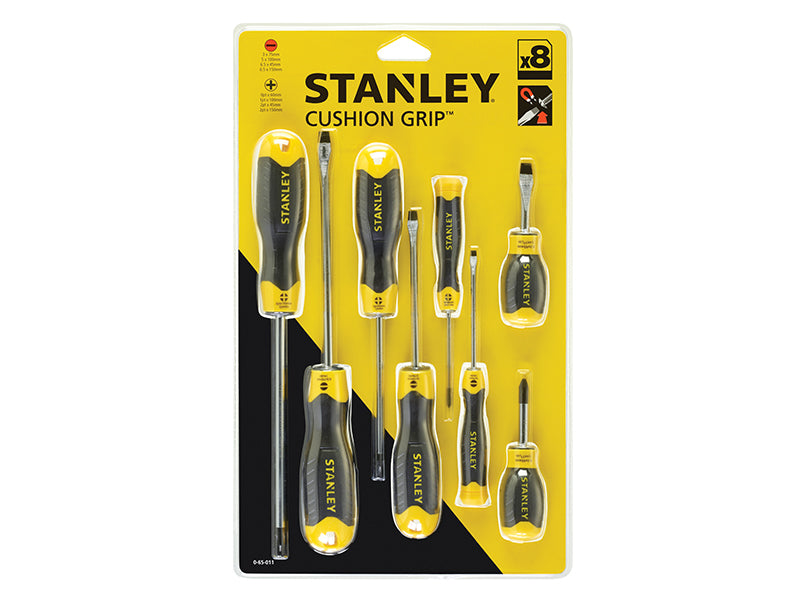 STANLEY® Cushion Grip Screwdriver Set, 8 Piece STA065011