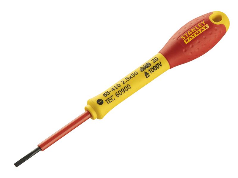 STANLEY® FatMax® VDE Insulated Screwdriver Parallel Tip 2.5 x 50mm STA065410