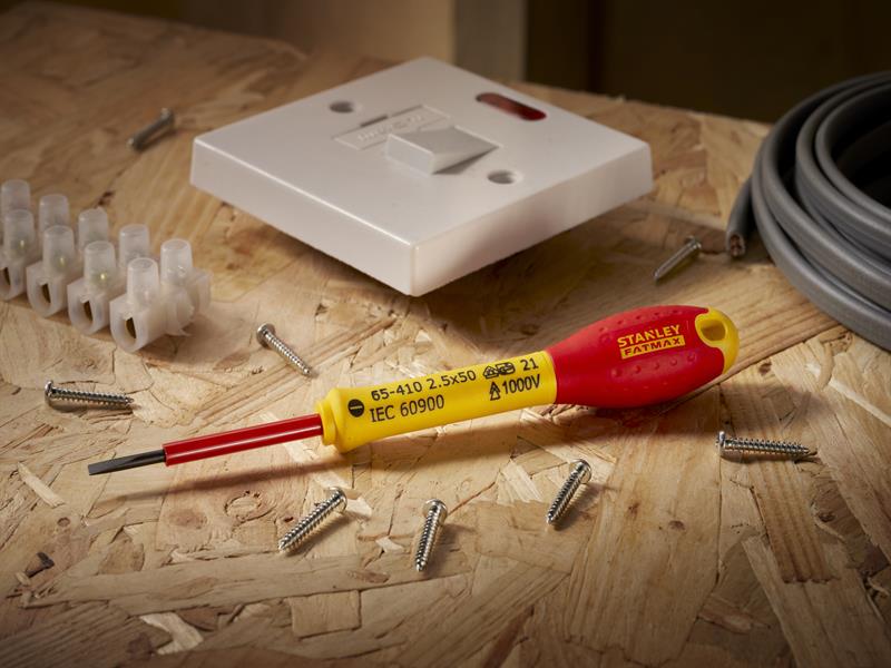 STANLEY® FatMax® VDE Insulated Screwdriver Parallel Tip 2.5 x 50mm STA065410