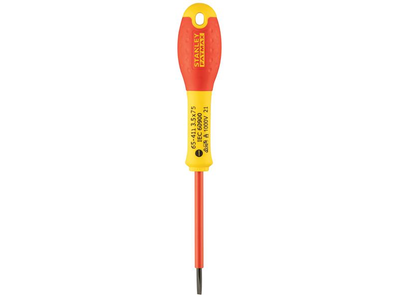 STANLEY® FatMax® VDE Insulated Screwdriver Parallel Tip 3.5 x 75mm STA065411