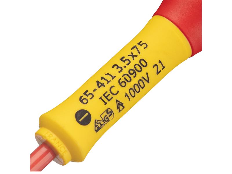 STANLEY® FatMax® VDE Insulated Screwdriver Parallel Tip 3.5 x 75mm STA065411