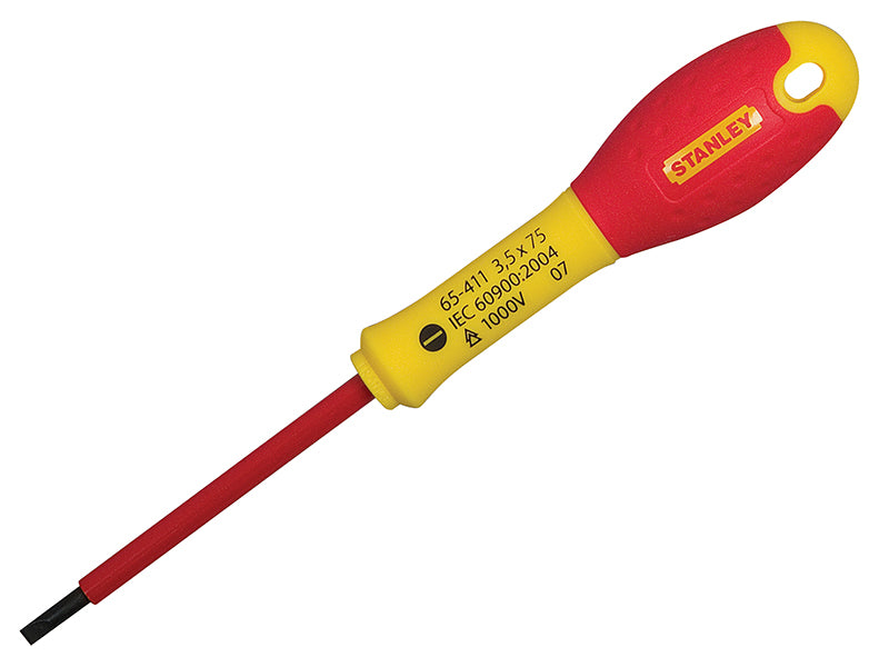 STANLEY® FatMax® VDE Insulated Screwdriver Parallel Tip 4.0 x 100mm STA065412